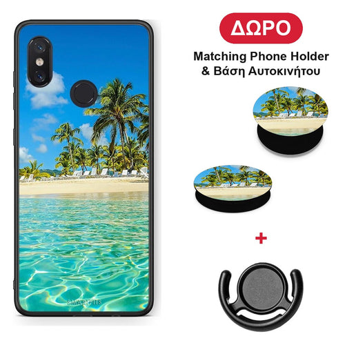 Tropical Vibes - Xiaomi Mi 8 θήκη + Δώρο Phone Holder & Βάση Αυτοκινήτου