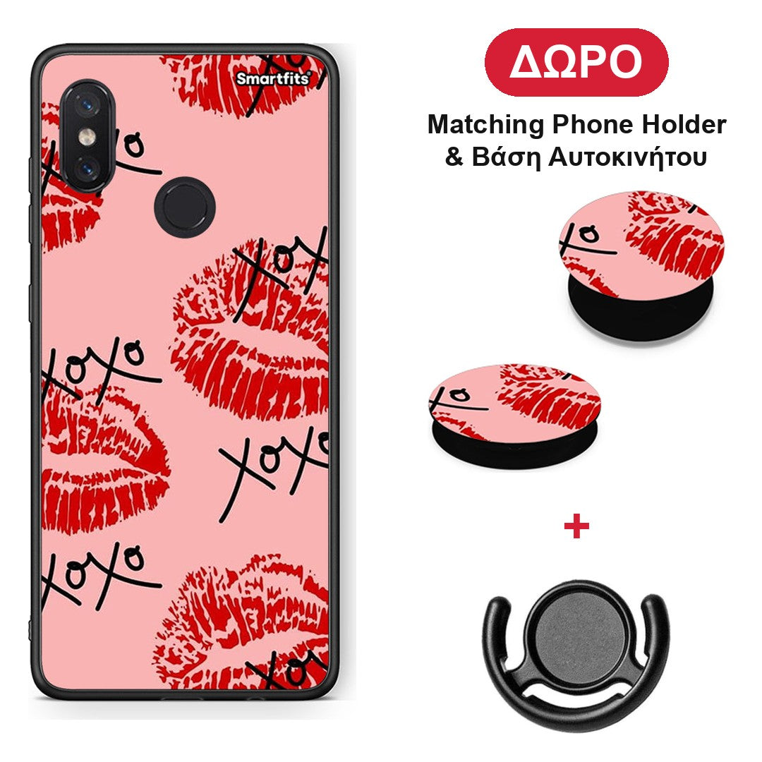 XOXO Lips - Xiaomi Mi 8 θήκη + Δώρο Phone Holder & Βάση Αυτοκινήτου