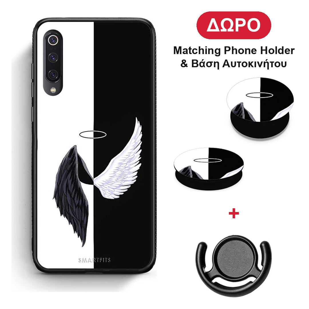 Angels Demons - Xiaomi Mi 9 θήκη + Δώρο Phone Holder & Βάση Αυτοκινήτου