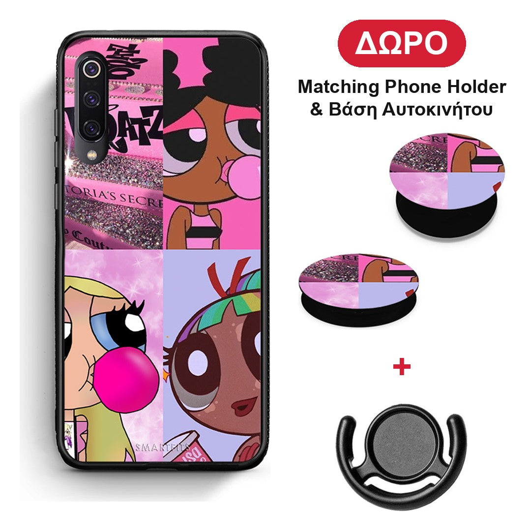 Bubble Girls - Xiaomi Mi 9 θήκη + Δώρο Phone Holder & Βάση Αυτοκινήτου