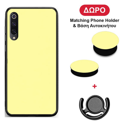 Butter Yellow - Xiaomi Mi 9 θήκη + Δώρο Phone Holder & Βάση Αυτοκινήτου