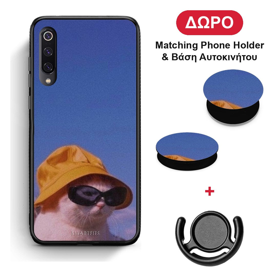Cat Diva - Xiaomi Mi 9 θήκη + Δώρο Phone Holder & Βάση Αυτοκινήτου
