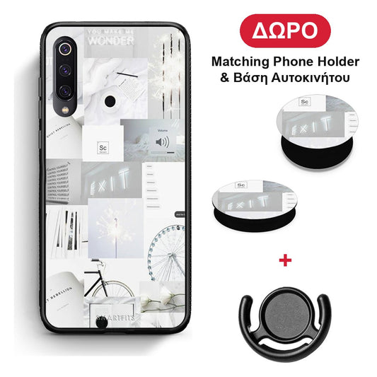 Collage Make Me Wonder - Xiaomi Mi 9 θήκη + Δώρο Phone Holder & Βάση Αυτοκινήτου