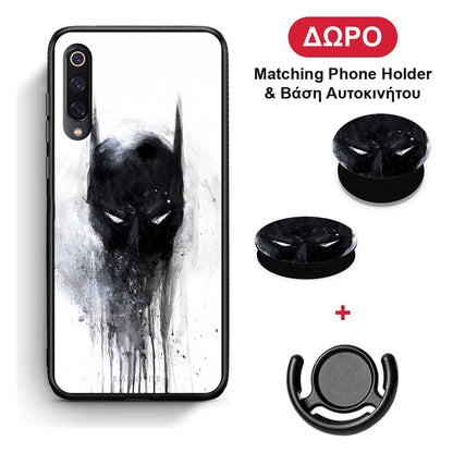 Hero Paint Bat - Xiaomi Mi 9 θήκη + Δώρο Phone Holder & Βάση Αυτοκινήτου