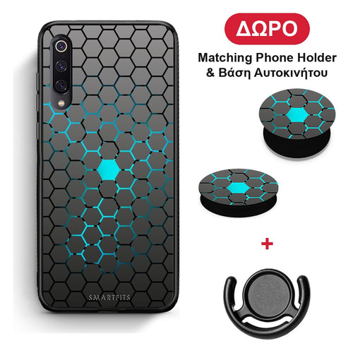 Geometric Hexagonal - Xiaomi Mi 9 θήκη + Δώρο Phone Holder & Βάση Αυτοκινήτου
