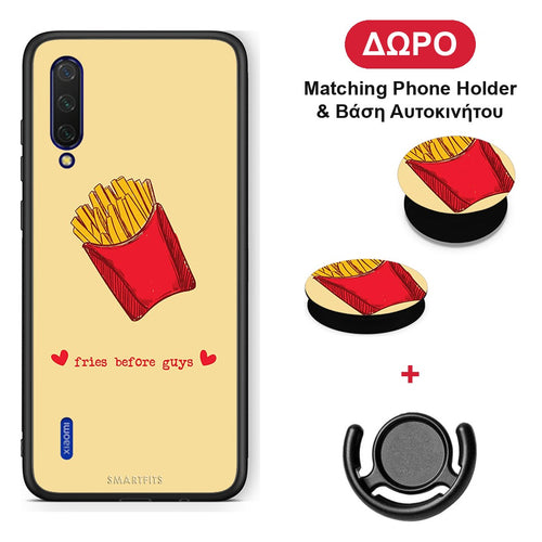 Fries Before Guys - Xiaomi Mi 9 Lite θήκη + Δώρο Phone Holder & Βάση Αυτοκινήτου