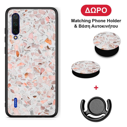 Marble Terrazzo - Xiaomi Mi 9 Lite θήκη + Δώρο Phone Holder & Βάση Αυτοκινήτου