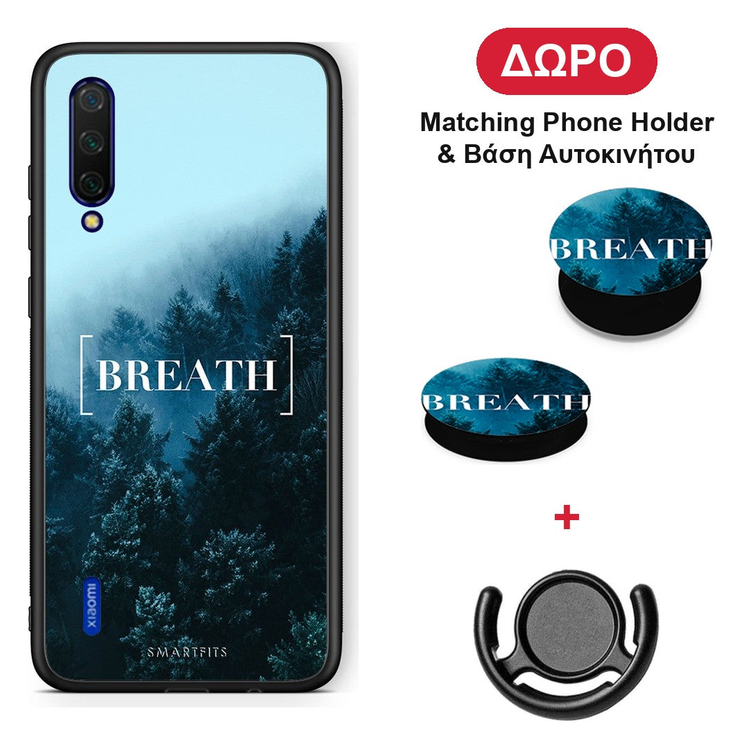 Quote Breath - Xiaomi Mi 9 Lite θήκη + Δώρο Phone Holder & Βάση Αυτοκινήτου