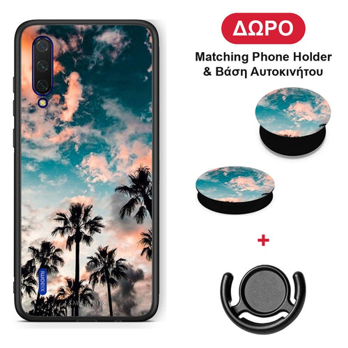 Summer Sky - Xiaomi Mi 9 Lite θήκη + Δώρο Phone Holder & Βάση Αυτοκινήτου