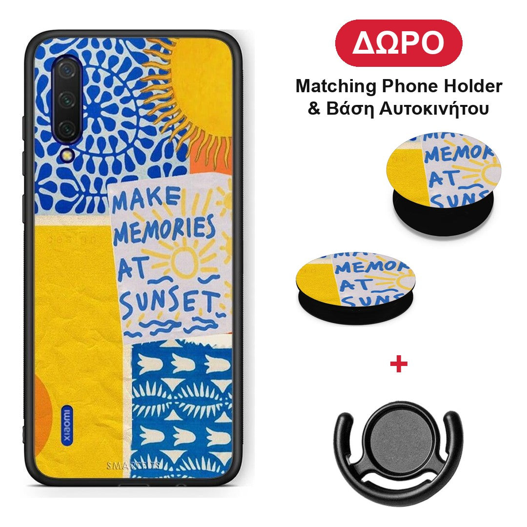 Sunset Memories - Xiaomi Mi 9 Lite θήκη + Δώρο Phone Holder & Βάση Αυτοκινήτου
