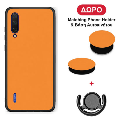 Tangerine Orange - Xiaomi Mi 9 Lite θήκη + Δώρο Phone Holder & Βάση Αυτοκινήτου