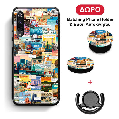 Live To Travel - Xiaomi Mi 9 θήκη + Δώρο Phone Holder & Βάση Αυτοκινήτου