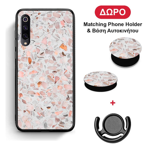 Marble Terrazzo - Xiaomi Mi 9 θήκη + Δώρο Phone Holder & Βάση Αυτοκινήτου