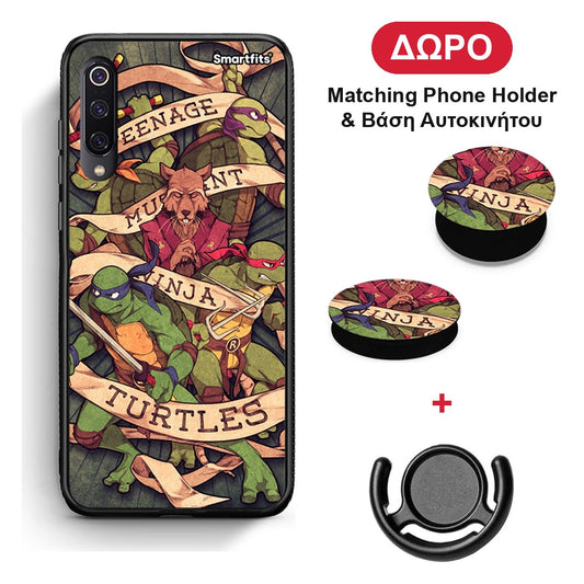 Ninja Turtles - Xiaomi Mi 9 θήκη + Δώρο Phone Holder & Βάση Αυτοκινήτου