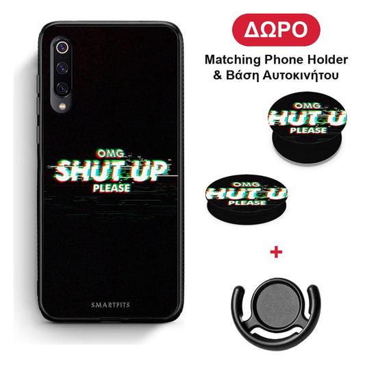 OMG ShutUp - Xiaomi Mi 9 θήκη + Δώρο Phone Holder & Βάση Αυτοκινήτου