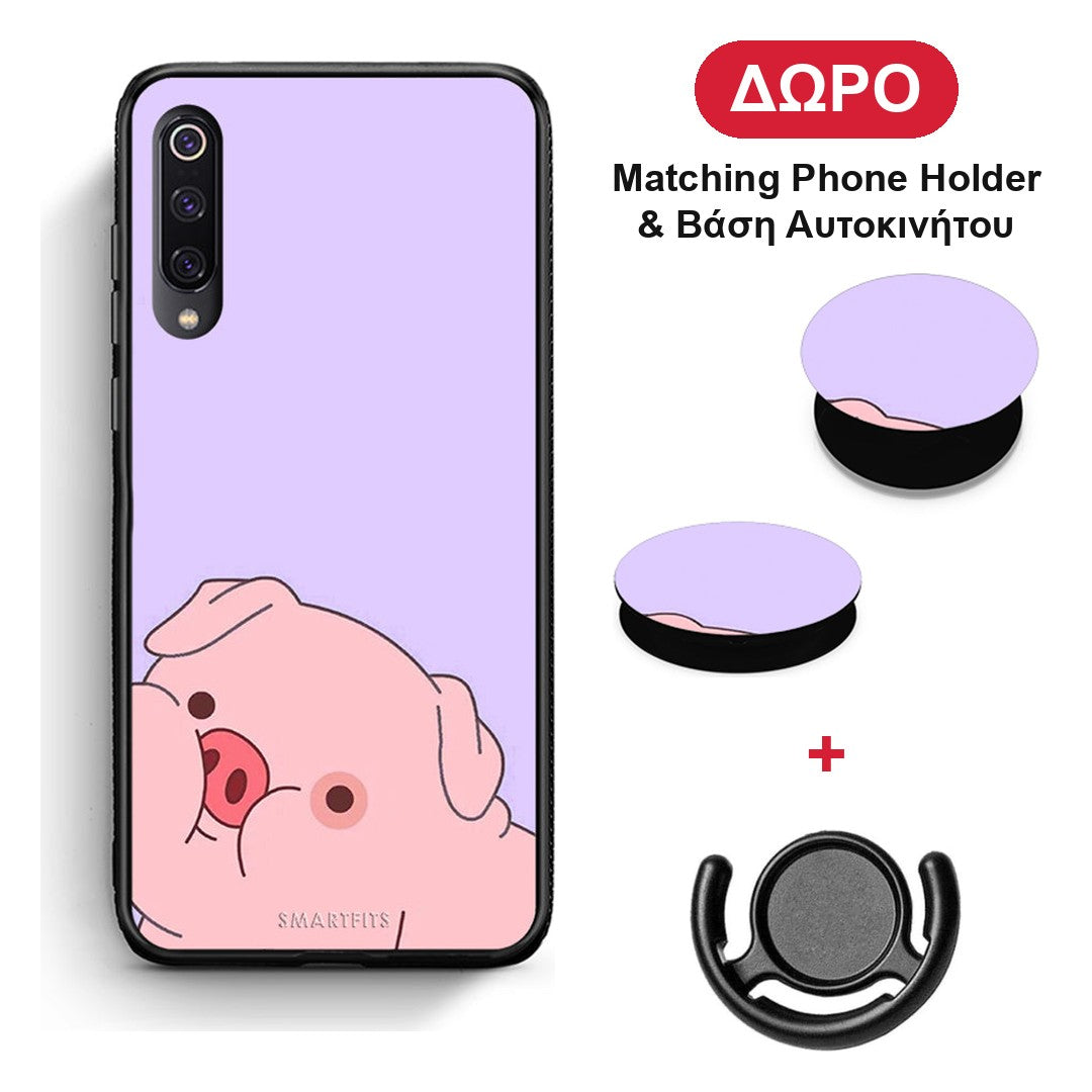 Pig Love 2 - Xiaomi Mi 9 θήκη + Δώρο Phone Holder & Βάση Αυτοκινήτου