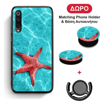 Red Starfish - Xiaomi Mi 9 θήκη + Δώρο Phone Holder & Βάση Αυτοκινήτου