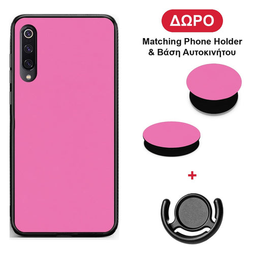 Rose Pink - Xiaomi Mi 9 θήκη + Δώρο Phone Holder & Βάση Αυτοκινήτου