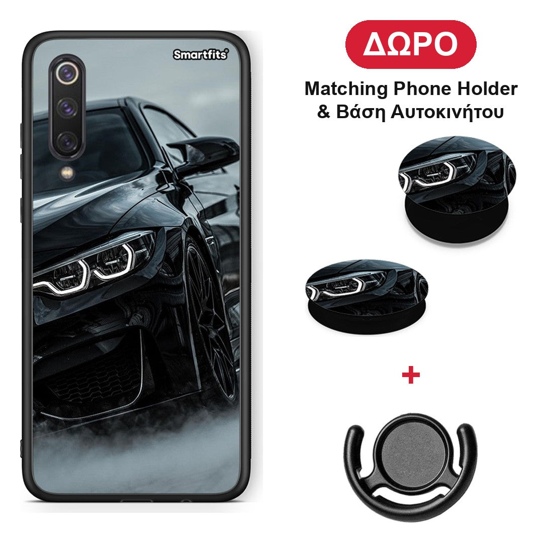 Black BMW - Xiaomi Mi 9 SE θήκη + Δώρο Phone Holder & Βάση Αυτοκινήτου