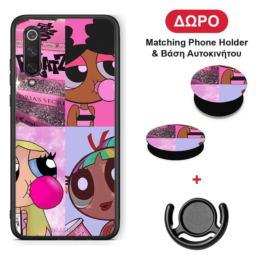Bubble Girls - Xiaomi Mi 9 SE θήκη + Δώρο Phone Holder & Βάση Αυτοκινήτου