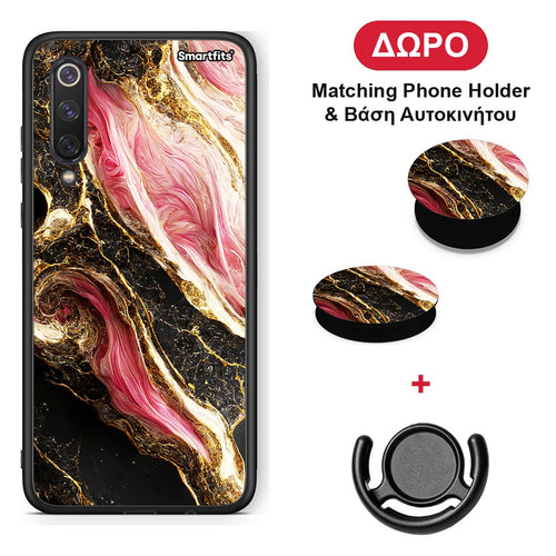 Glamorous Pink Marble - Xiaomi Mi 9 SE θήκη + Δώρο Phone Holder & Βάση Αυτοκινήτου