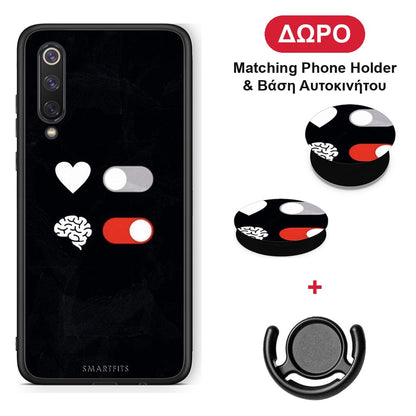 Heart Vs Brain - Xiaomi Mi 9 SE θήκη + Δώρο Phone Holder & Βάση Αυτοκινήτου