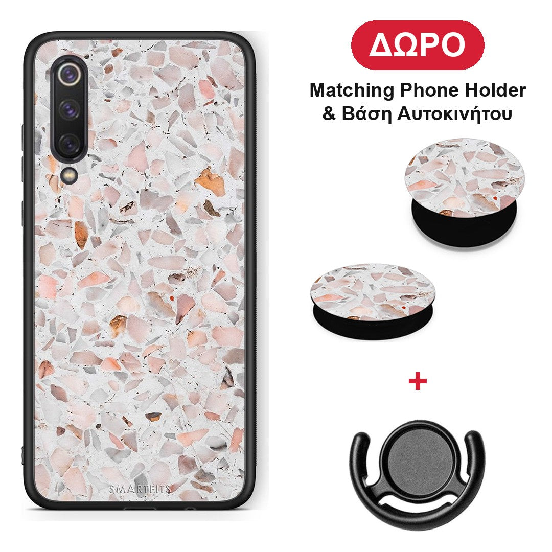 Marble Terrazzo - Xiaomi Mi 9 SE θήκη + Δώρο Phone Holder & Βάση Αυτοκινήτου