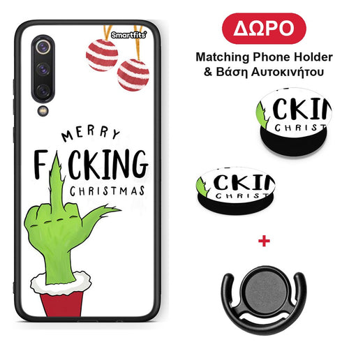 Merry F Xmas - Xiaomi Mi 9 SE θήκη + Δώρο Phone Holder & Βάση Αυτοκινήτου