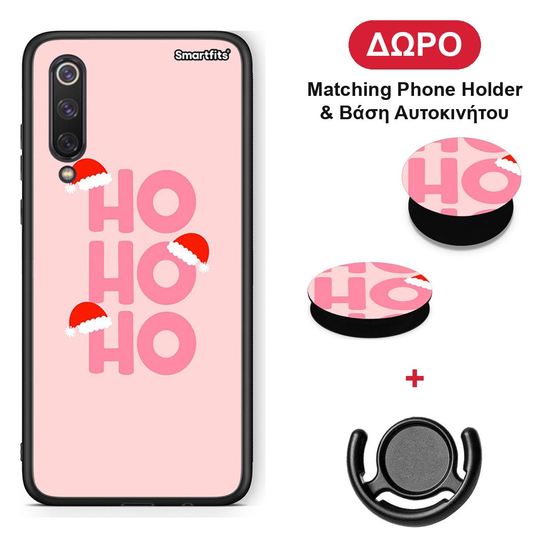 Xmas Ho Ho Ho - Xiaomi Mi 9 SE θήκη + Δώρο Phone Holder & Βάση Αυτοκινήτου