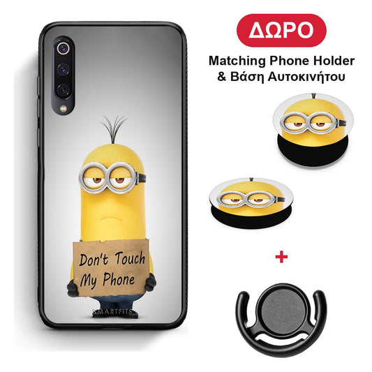 Text Minion - Xiaomi Mi 9 θήκη + Δώρο Phone Holder & Βάση Αυτοκινήτου