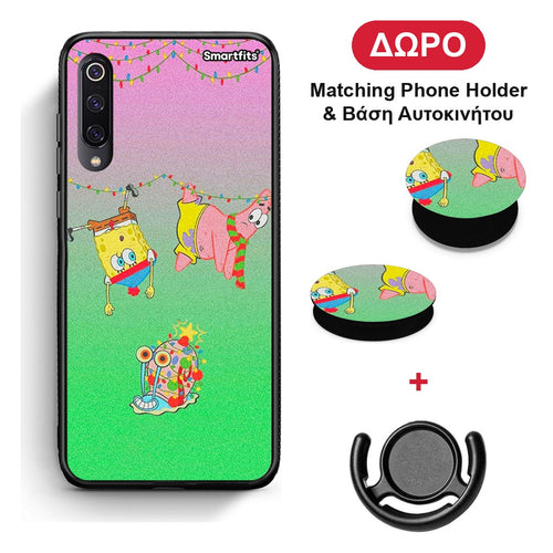 Xmas Lights - Xiaomi Mi 9 θήκη + Δώρο Phone Holder & Βάση Αυτοκινήτου