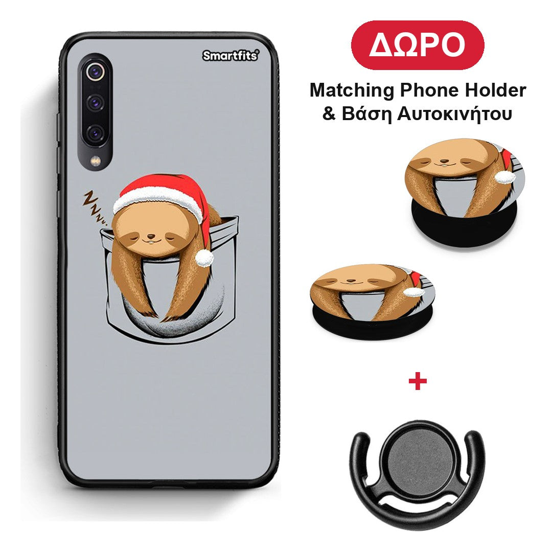 Xmas Zzzz - Xiaomi Mi 9 θήκη + Δώρο Phone Holder & Βάση Αυτοκινήτου