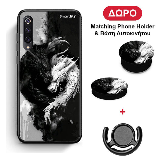 Yin Yang - Xiaomi Mi 9 θήκη + Δώρο Phone Holder & Βάση Αυτοκινήτου