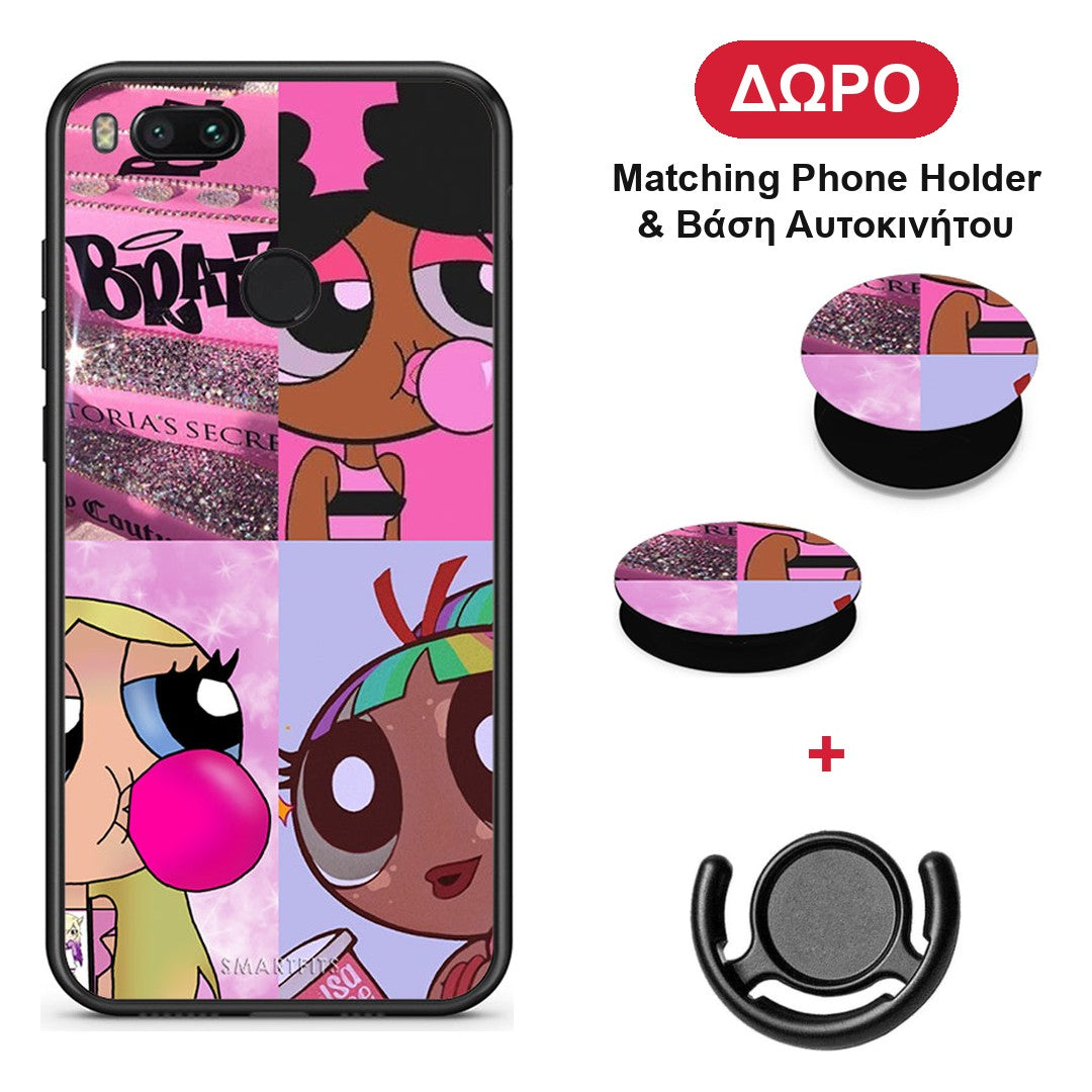 Bubble Girls - Xiaomi Mi A1 θήκη + Δώρο Phone Holder & Βάση Αυτοκινήτου