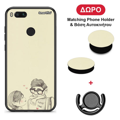 Carl And Ellie - Xiaomi Mi A1 θήκη + Δώρο Phone Holder & Βάση Αυτοκινήτου