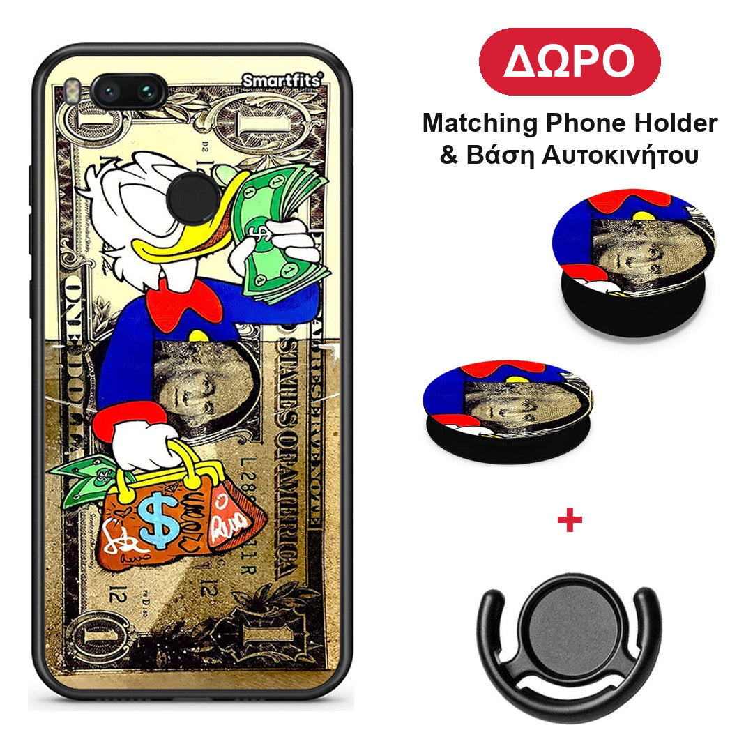 Duck Money - Xiaomi Mi A1 θήκη + Δώρο Phone Holder & Βάση Αυτοκινήτου