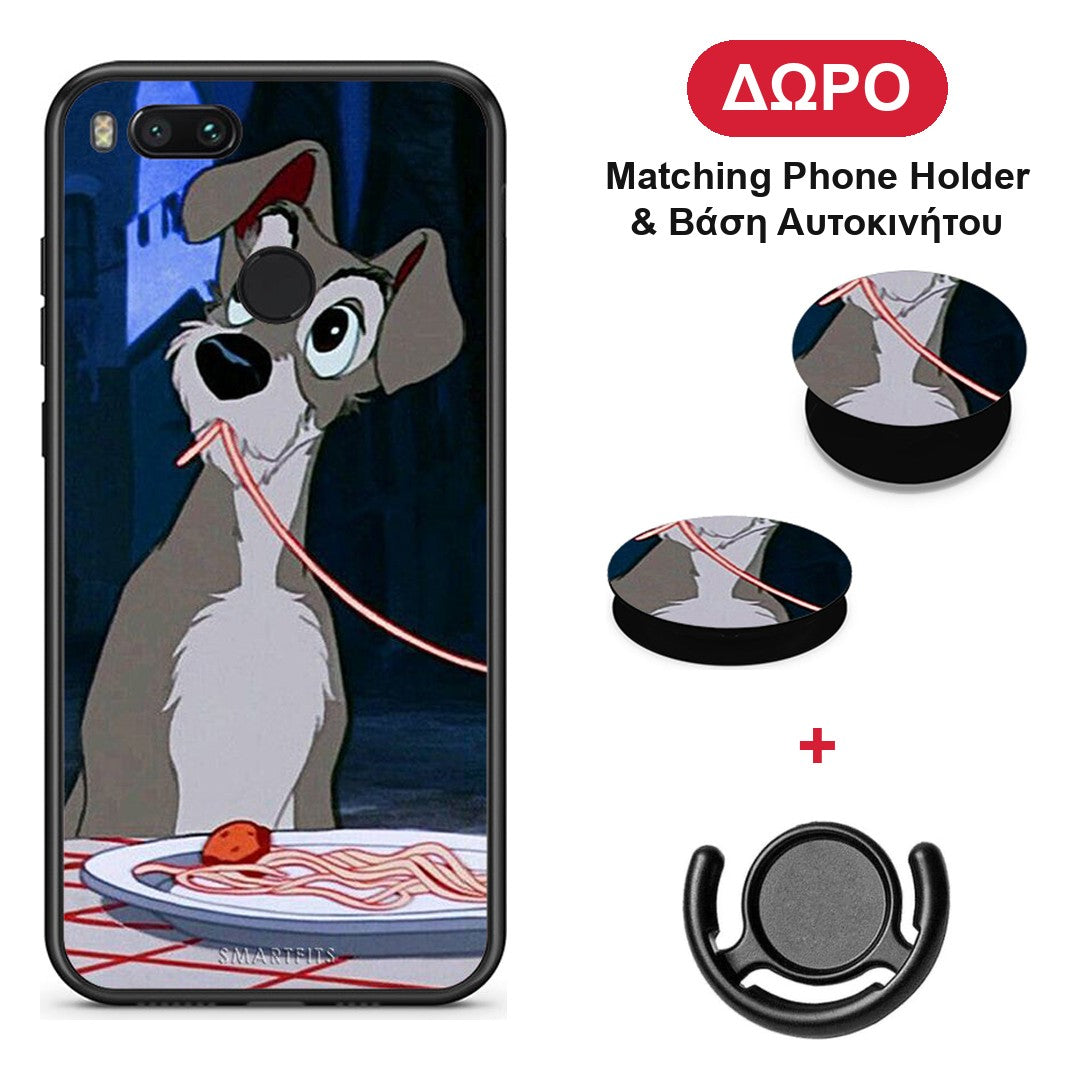 Lady And Tramp 1 - Xiaomi Mi A1 θήκη + Δώρο Phone Holder & Βάση Αυτοκινήτου