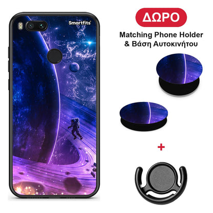 Lost Astronaut - Xiaomi Mi A1 θήκη + Δώρο Phone Holder & Βάση Αυτοκινήτου