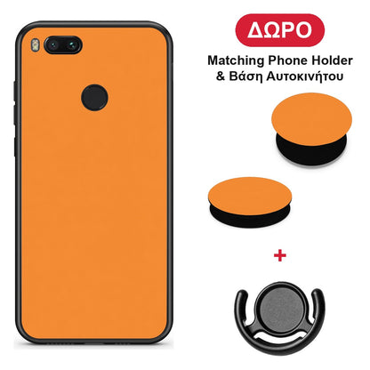 Tangerine Orange - Xiaomi Mi A1 θήκη + Δώρο Phone Holder & Βάση Αυτοκινήτου