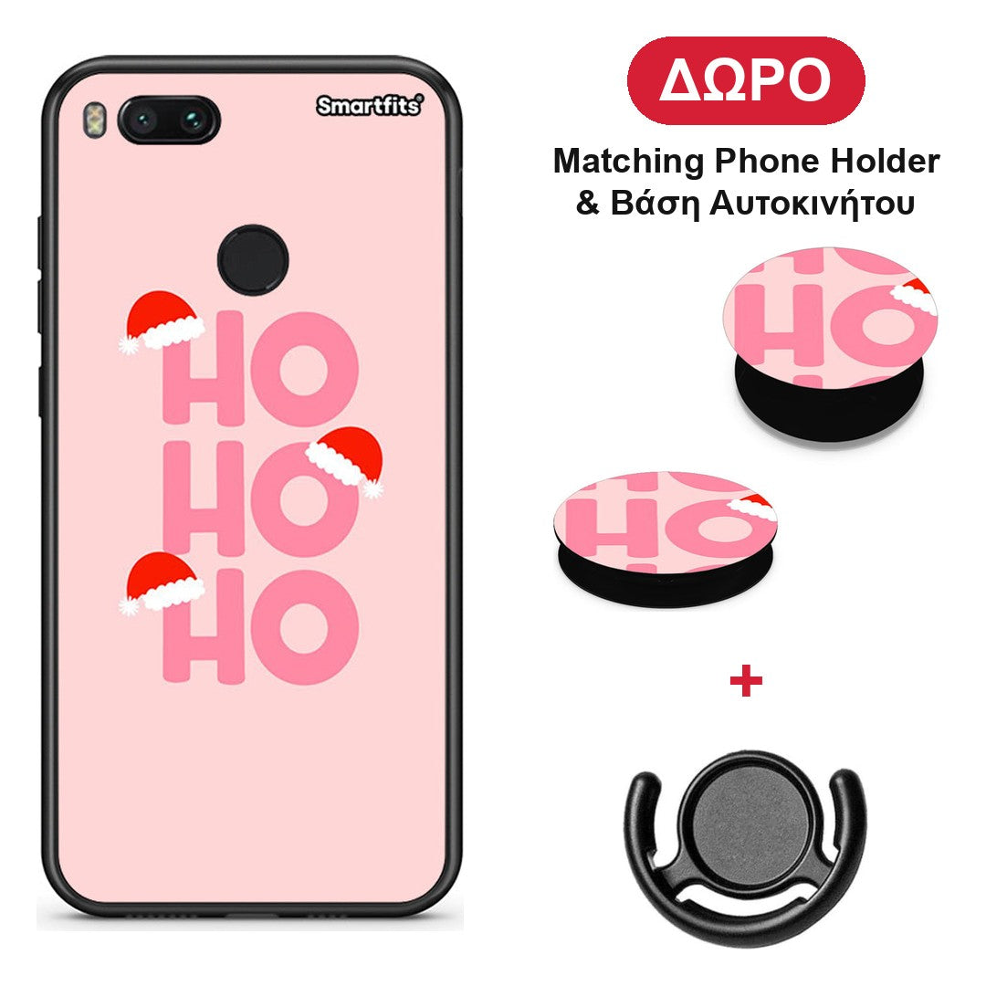 Xmas Ho Ho Ho - Xiaomi Mi A1 θήκη + Δώρο Phone Holder & Βάση Αυτοκινήτου