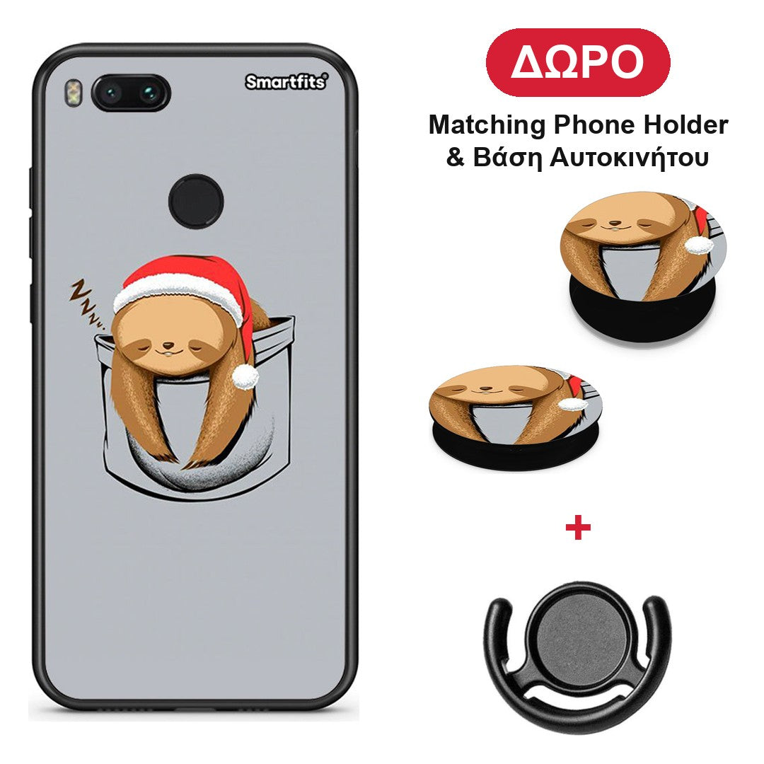 Xmas Zzzz - Xiaomi Mi A1 θήκη + Δώρο Phone Holder & Βάση Αυτοκινήτου