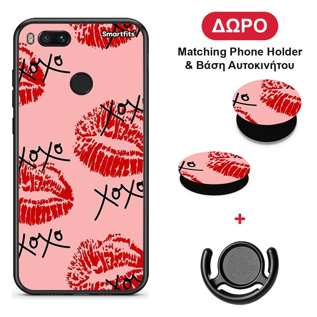 XOXO Lips - Xiaomi Mi A1 θήκη + Δώρο Phone Holder & Βάση Αυτοκινήτου