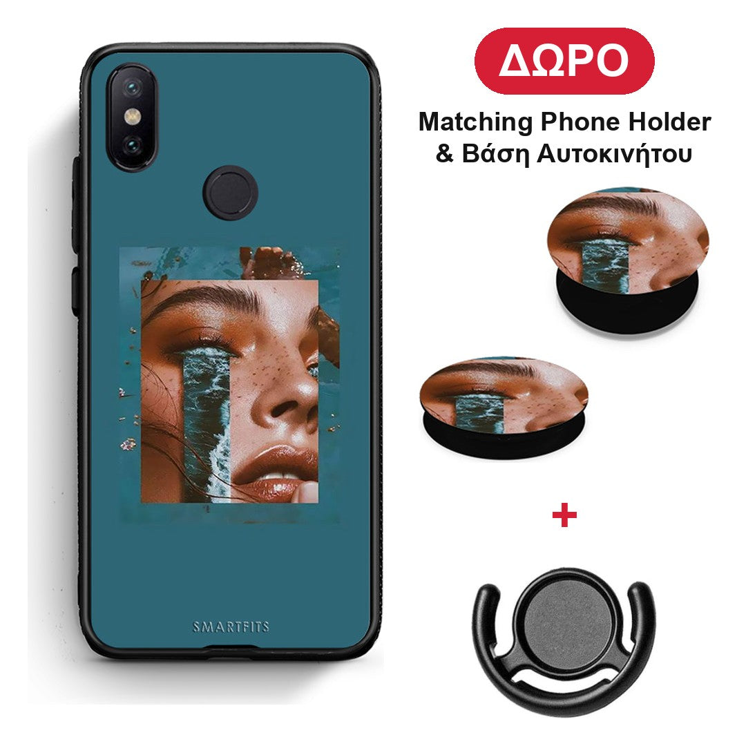 Cry An Ocean - Xiaomi Mi A2 θήκη + Δώρο Phone Holder & Βάση Αυτοκινήτου