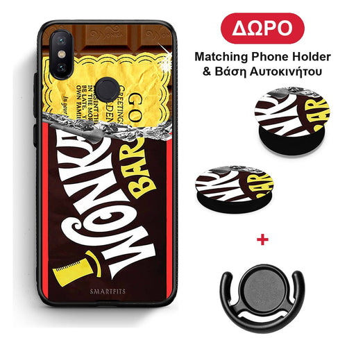 Golden Ticket - Xiaomi Mi A2 θήκη + Δώρο Phone Holder & Βάση Αυτοκινήτου