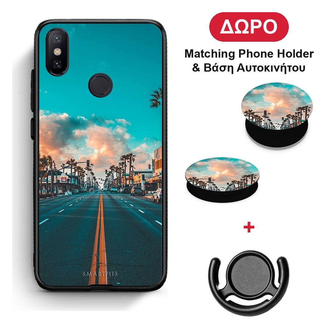 Landscape City - Xiaomi Mi A2 θήκη + Δώρο Phone Holder & Βάση Αυτοκινήτου