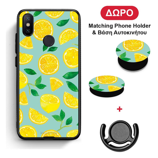 Lemons - Xiaomi Mi A2 θήκη + Δώρο Phone Holder & Βάση Αυτοκινήτου