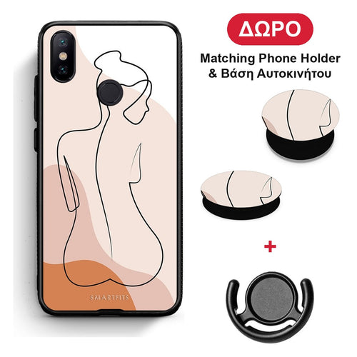 LineArt Woman - Xiaomi Mi A2 θήκη + Δώρο Phone Holder & Βάση Αυτοκινήτου