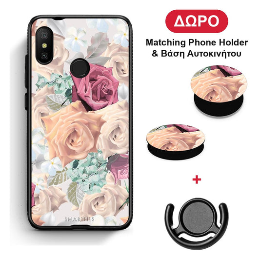 Floral Bouquet - Xiaomi Mi A2 Lite θήκη + Δώρο Phone Holder & Βάση Αυτοκινήτου