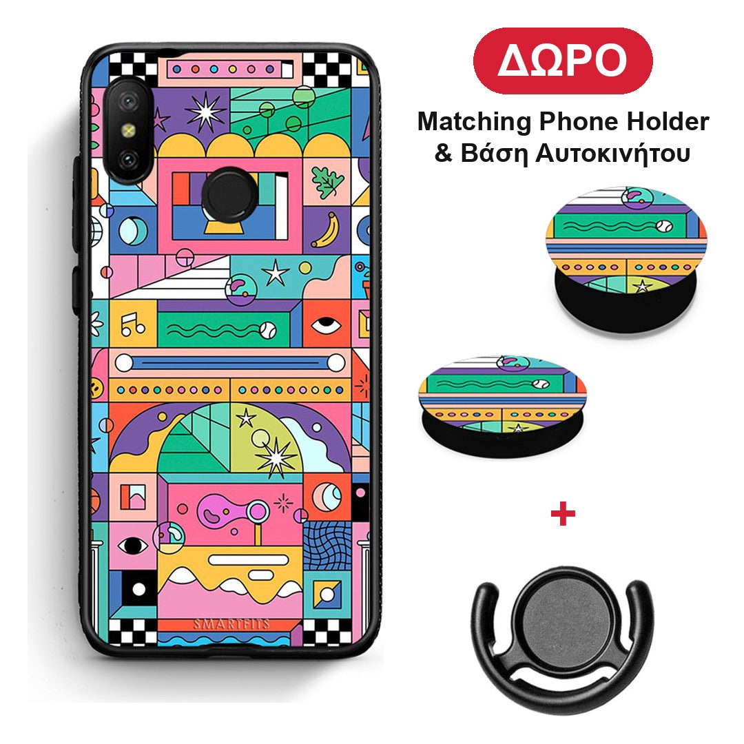 Bubbles Soap - Xiaomi Mi A2 Lite θήκη + Δώρο Phone Holder & Βάση Αυτοκινήτου