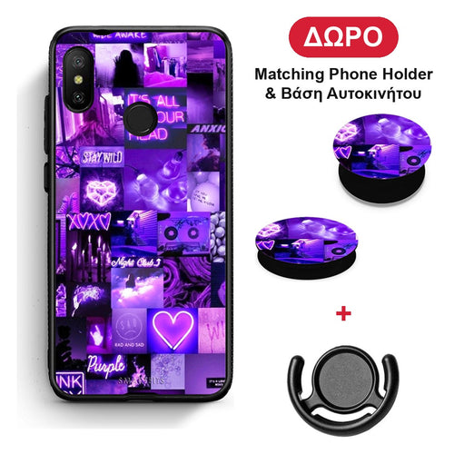 Collage Stay Wild - Xiaomi Mi A2 Lite θήκη + Δώρο Phone Holder & Βάση Αυτοκινήτου